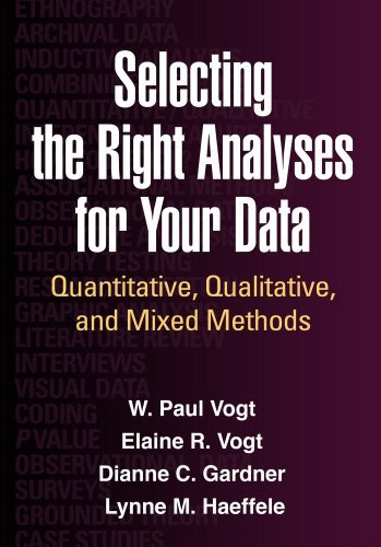 Selecting the right analyses for your data : quantitative, qualitative, and mixed methods