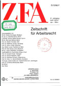 Zeitschrift fuer arbeitsrecht